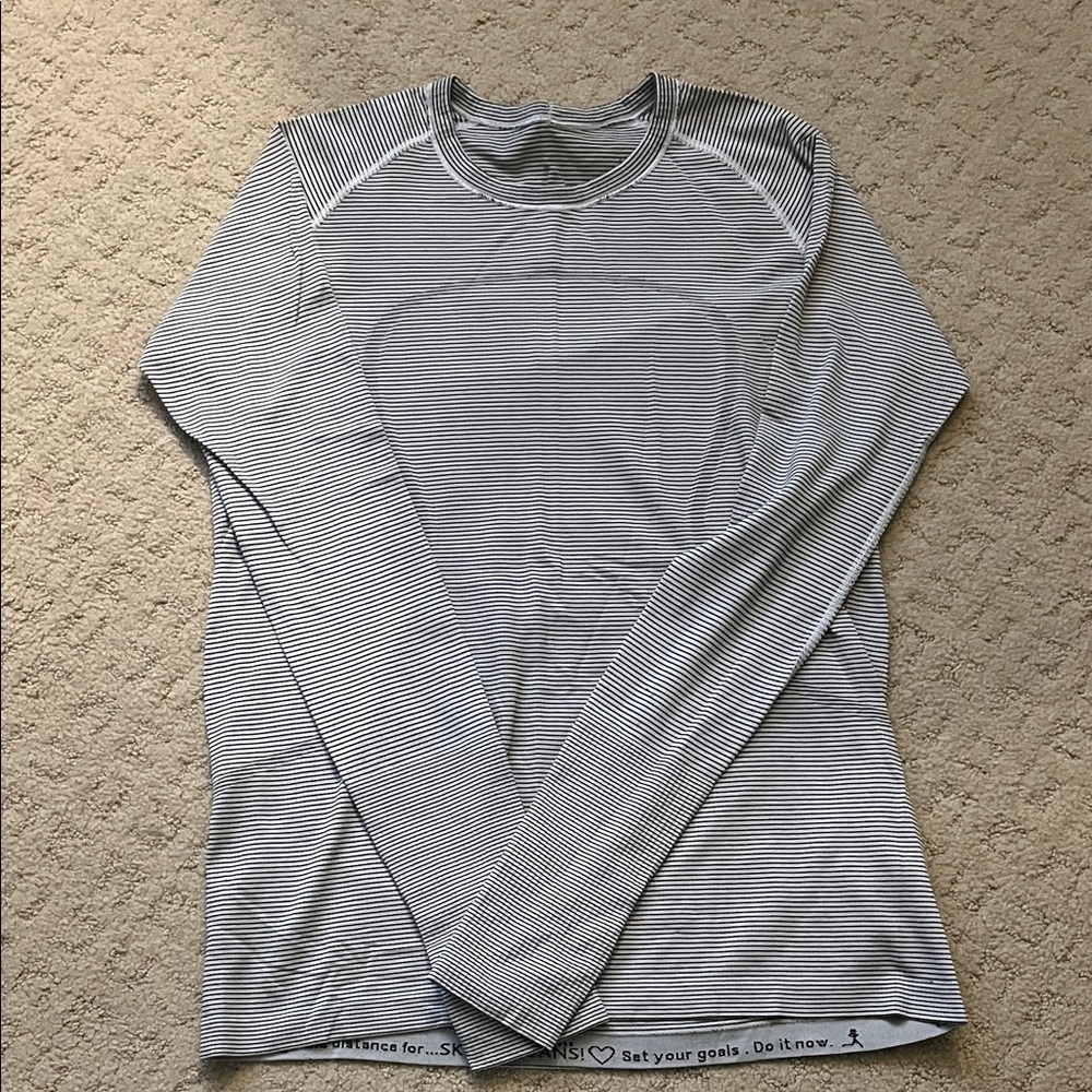 Women’s Striped Long Sleeve Workout Shirt
